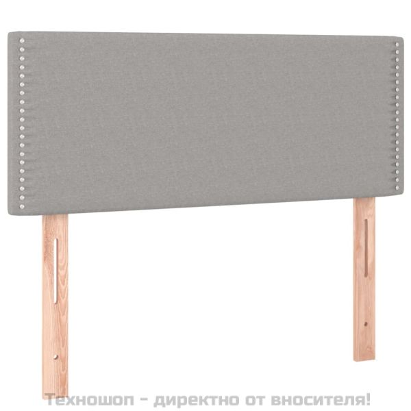 Боксспринг легло с матрак, светлосиво, 90x200 см, плат