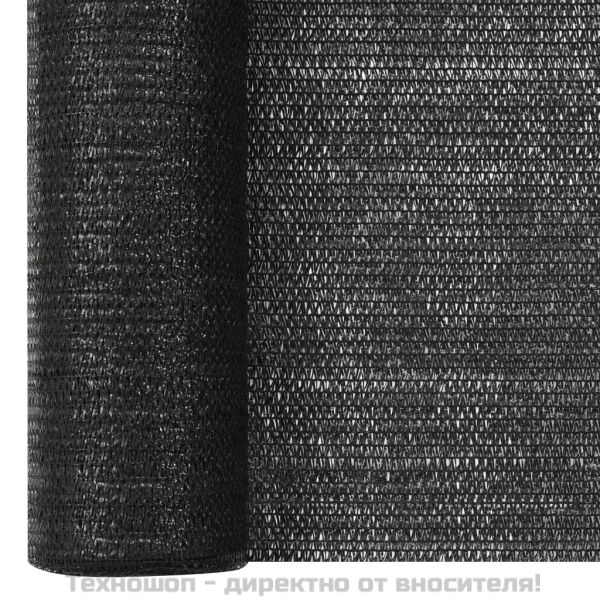 Засенчваща мрежа черна 1,8x25 м HDPE 75 г/м²