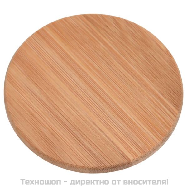 Стъклени буркани за съхранение с бамбукови капаци 6 бр 1000 мл