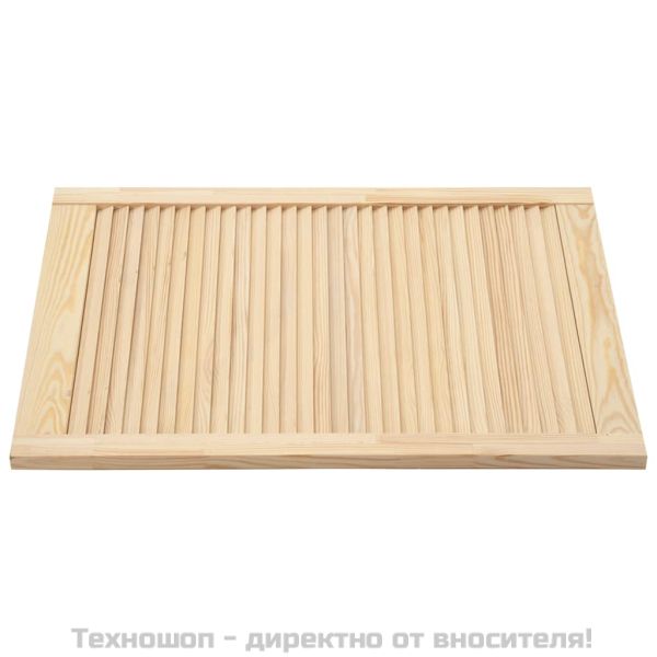 Врати за шкафове с решетен дизайн 2 бр 61,5x39,4 см бор масив