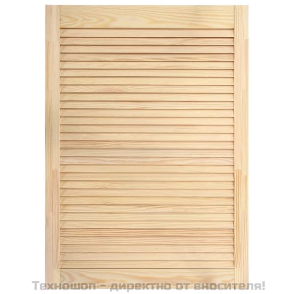Врати за шкафове с решетен дизайн 4 бр 69x39,4 см бор масив