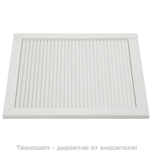 Врати за шкафове решетен дизайн 2 бр бял 61,5x59,4 см бор масив