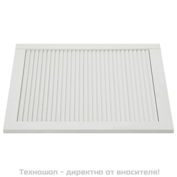 Врати за шкафове с решетен дизайн 2 бр бял 69x59,4 см бор масив