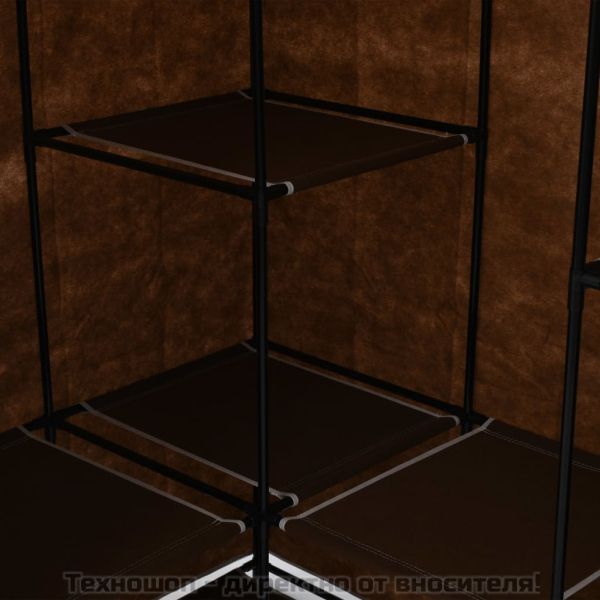 Ъглов гардероб, кафяв, 130x87x169 см