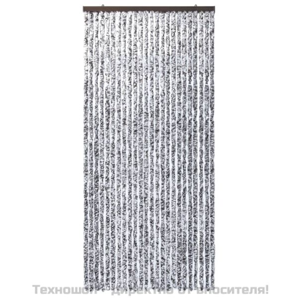 Завеса против насекоми, кафяво и бежово, 100x220 см, шенил