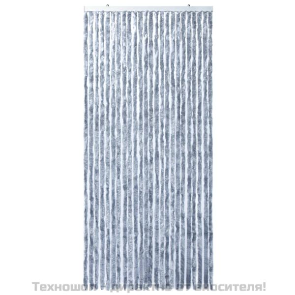 Завеса против насекоми, сребриста, 100x220 см, шенил