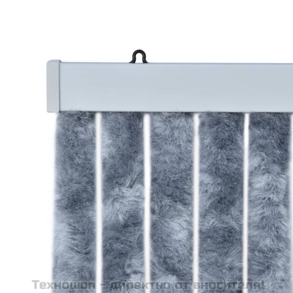 Завеса против насекоми, сребриста, 100x220 см, шенил