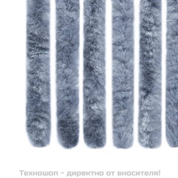 Завеса против насекоми, сребриста, 100x220 см, шенил