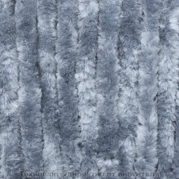 Завеса против насекоми, сребриста, 100x220 см, шенил