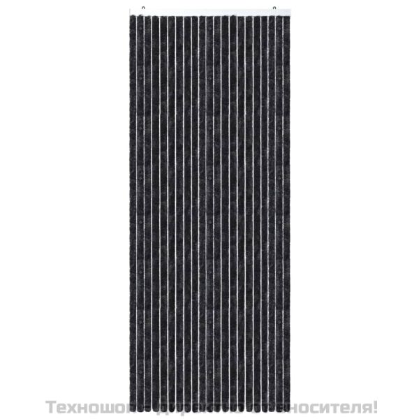 Завеса против насекоми, антрацит, 90x220 см, шенил