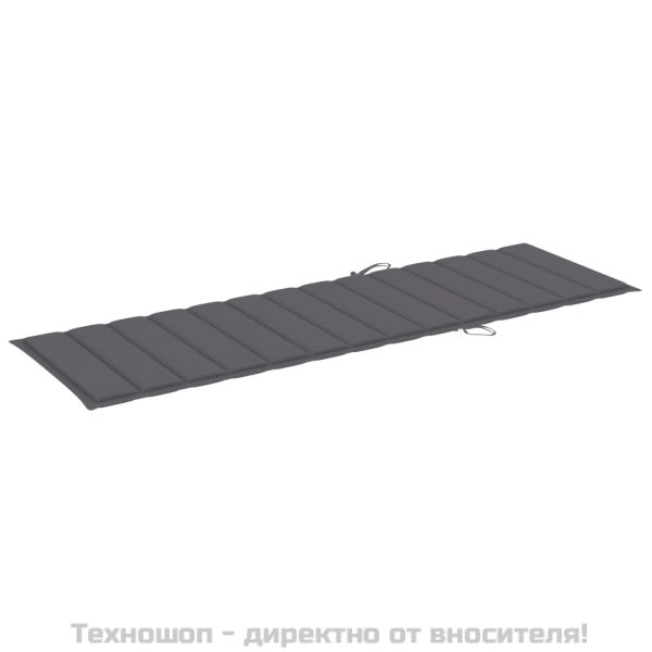 Градински шезлонг с масичка и шалте, импрегнирано борово дърво