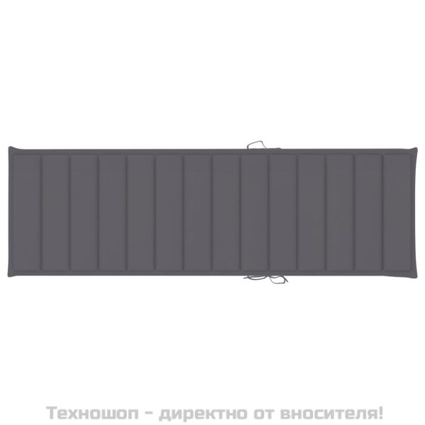 Градински шезлонг с масичка и шалте, импрегнирано борово дърво