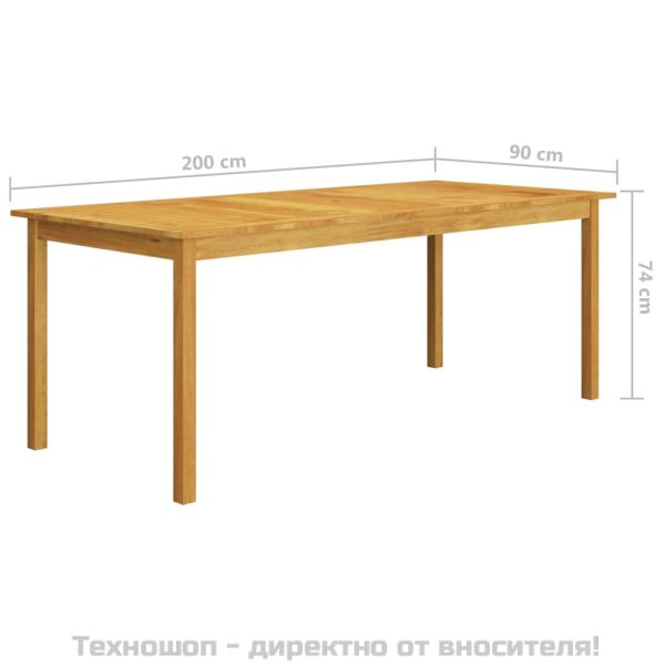 Градински трапезен комплект, 9 части, сив