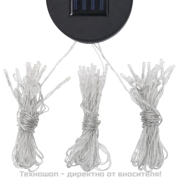 Шатра с LED светещи стрингове, 400x300 см, кремава, алуминий