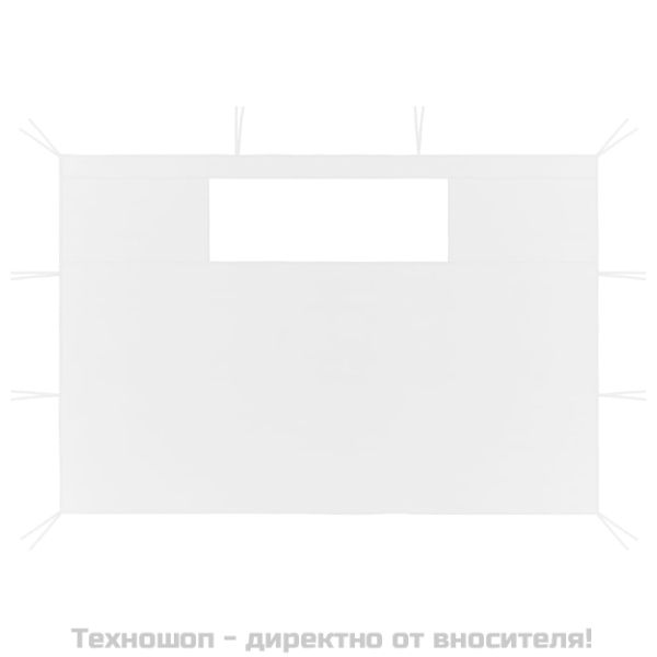 Стени за шатри с прозорци, 2 бр, бели