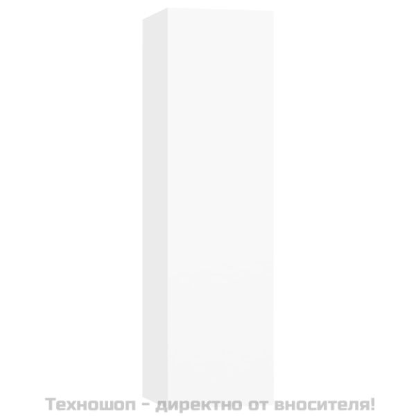 Комплект ТВ шкафове от 3 части, бял, инженерно дърво