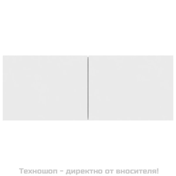 ТВ шкафове, 3 бр, бели, инженерно дърво