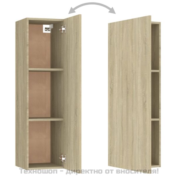 Комплект ТВ шкафове от 3 части, дъб сонома, инженерно дърво