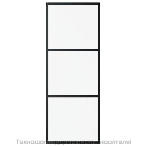 Плъзгаща се врата с механизъм, ESG стъкло и алуминий, 76x205 см