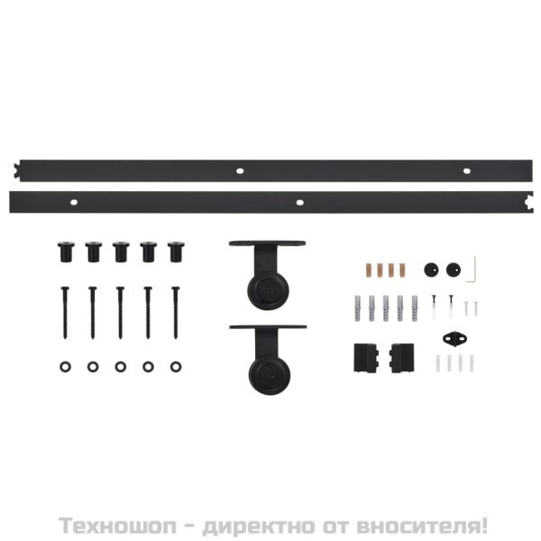 Плъзгаща се врата с механизъм, ESG стъкло и алуминий, 76x205 см