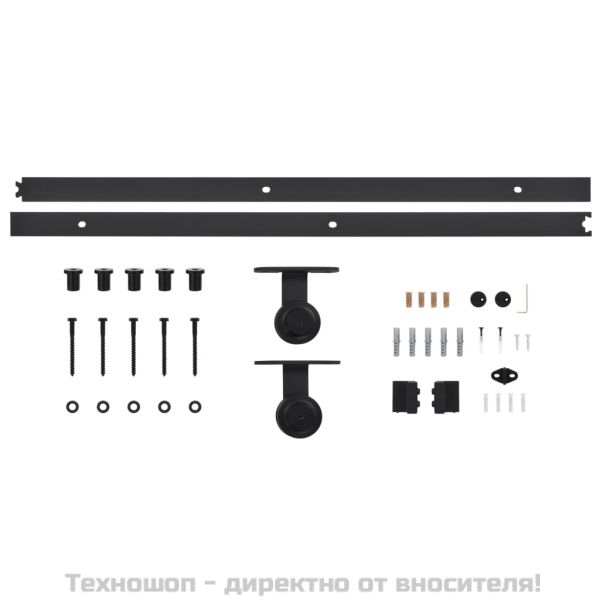 Плъзгаща се врата с механизъм, ESG стъкло и алуминий, 76x205 см