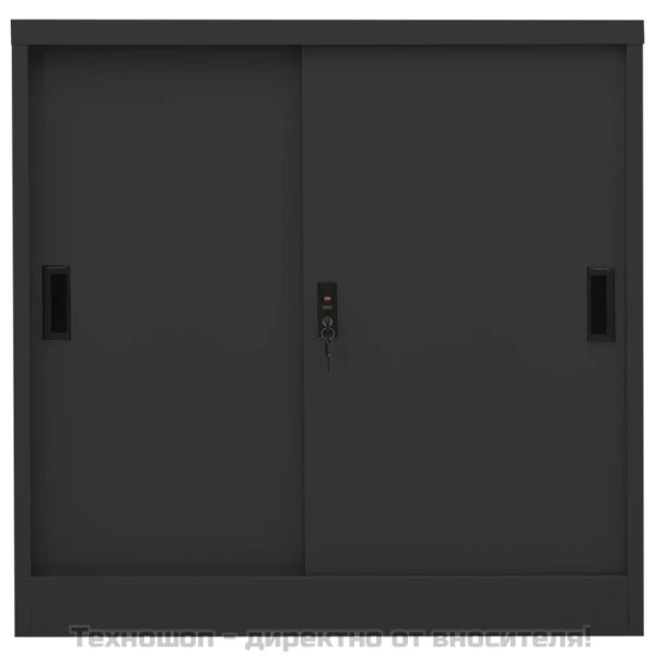 Шкаф с плъзгаща врата и плантер, антрацит, стомана