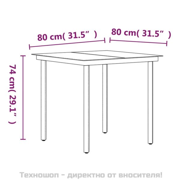 Градински трапезен комплект с възглавници 5 части, сиво и черно
