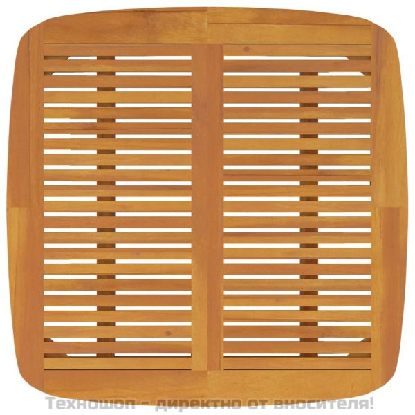 Градинска маса, 110x110x75 см, акация масив