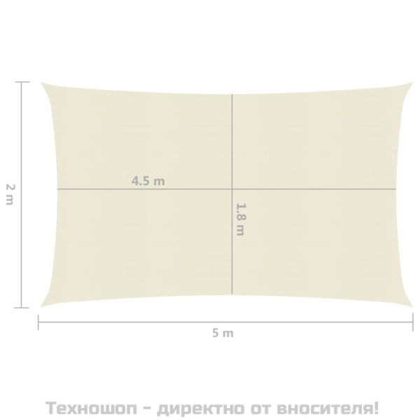 Платно-сенник, 160 г/м², кремаво, 2x5 м, HDPE