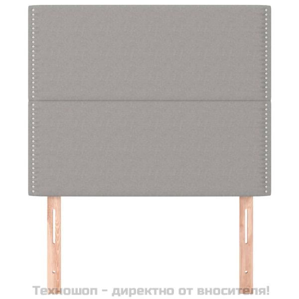 Табла за легло, светло сива, 100x5x118/128 см, плат