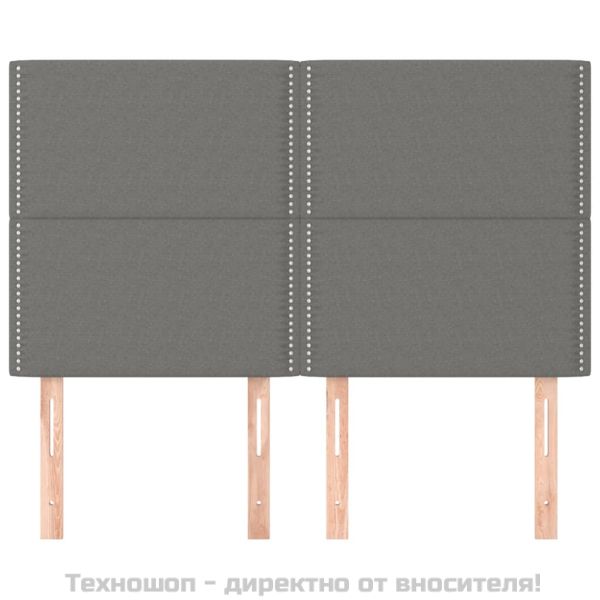 Табла за легло, тъмносива, 144x5x118/128 см, плат