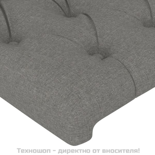 Табла за легло, тъмносива, 200x7x118/128 см, плат