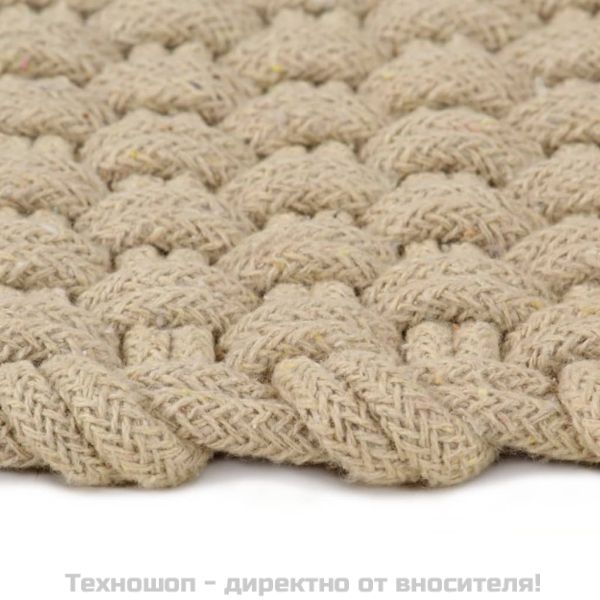 Килим правоъгълен естествен 160x230 см памук