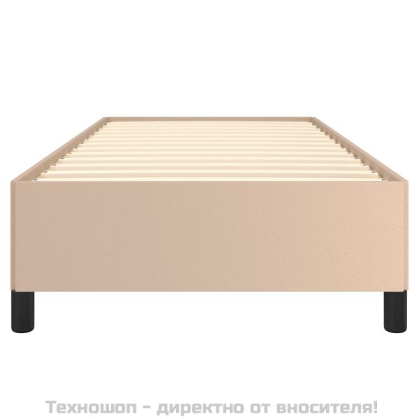 Рамка за легло, капучино, 90x190 см, изкуствена кожа