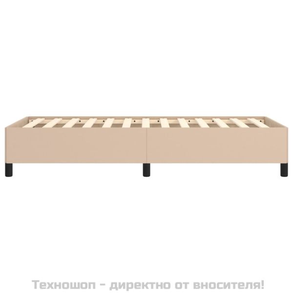 Рамка за легло, капучино, 90x190 см, изкуствена кожа