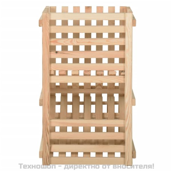 Кутия за картофи, 50x50x80 см, борово дърво масив