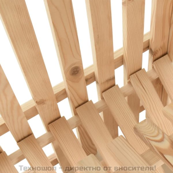 Кутия за картофи, 50x50x80 см, борово дърво масив