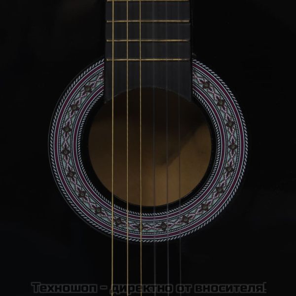 Комплект класическа китара за начинаещи 8 части черен 3/4 36"