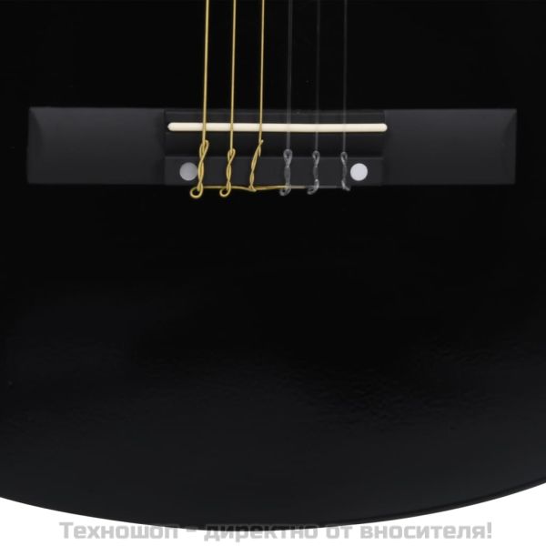 Комплект класическа китара за начинаещи 8 части черен 3/4 36"