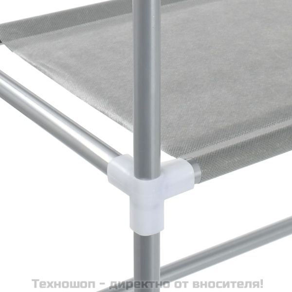 2-етажен рафт за съхранение над пералня сив 69x28x143 см желязо