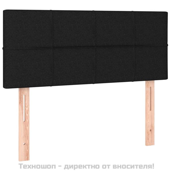 Боксспринг легло с матрак, черно, 90x200 см, плат