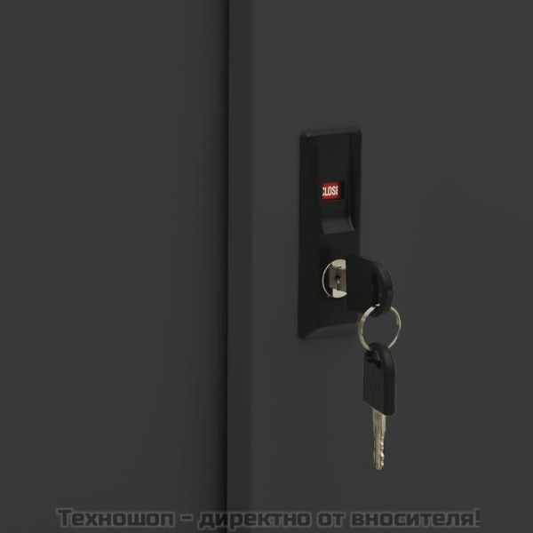 Офис шкаф с плъзгаща се врата, антрацит, 90x40x90 см, стомана