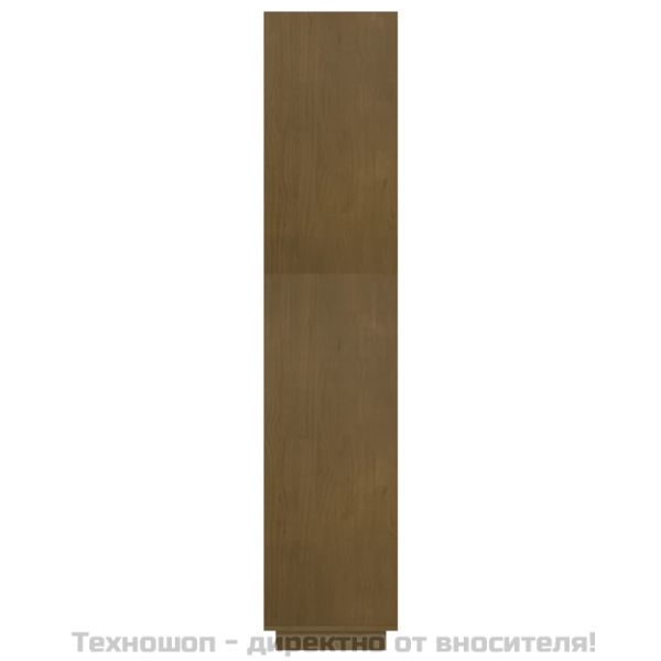 Библиотека/разделител за стая, меденокафява, 80x35x167 см, бор