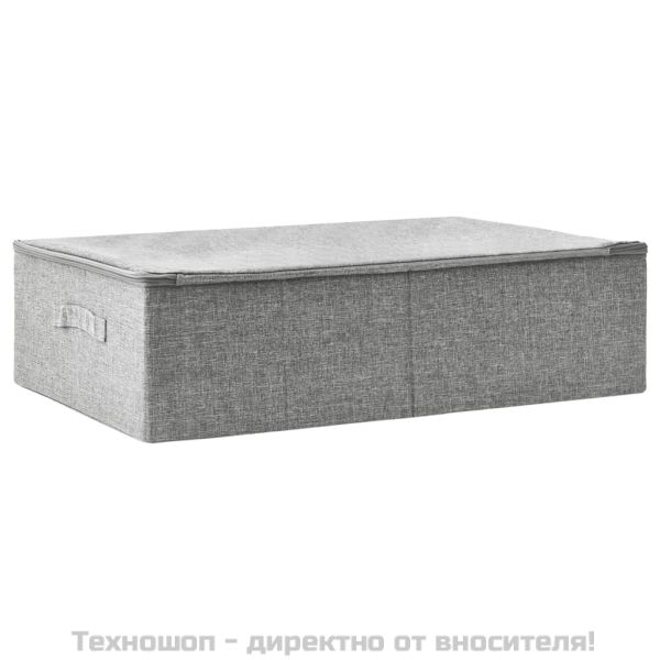 Кутия за съхранение, текстил, 70x40x18 см, сива