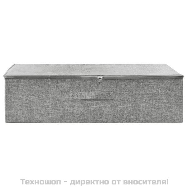 Кутия за съхранение, текстил, 70x40x18 см, сива