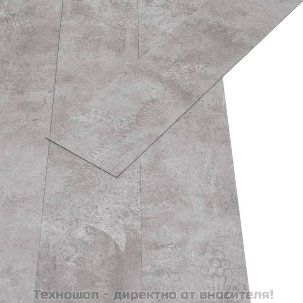 Самозалепващи подови дъски от PVC 5,21 м² 2 мм земно сиво