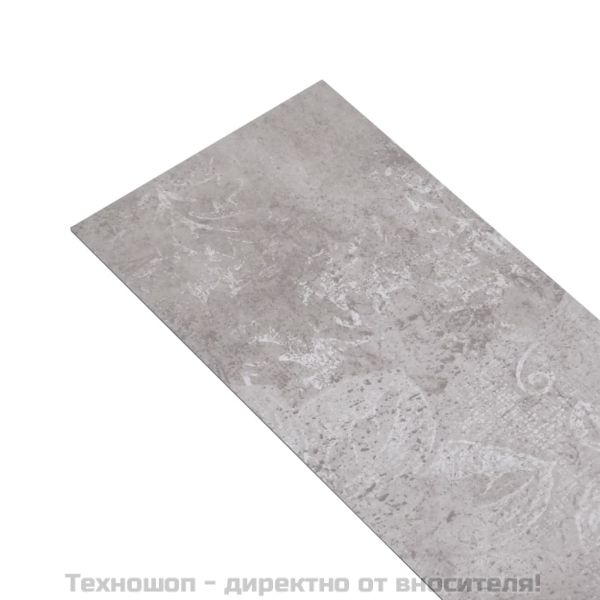 Самозалепващи подови дъски от PVC 5,21 м² 2 мм земно сиво