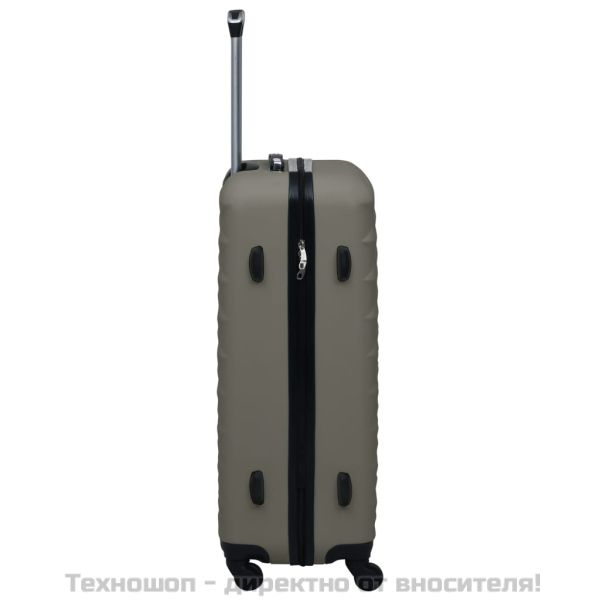 Комплект твърди куфари с колелца, 2 бр, антрацит, ABS