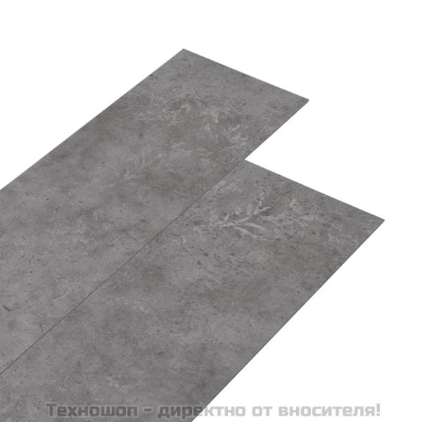 Самозалепващи подови дъски от PVC 5,21 м² 2 мм бетонносиви