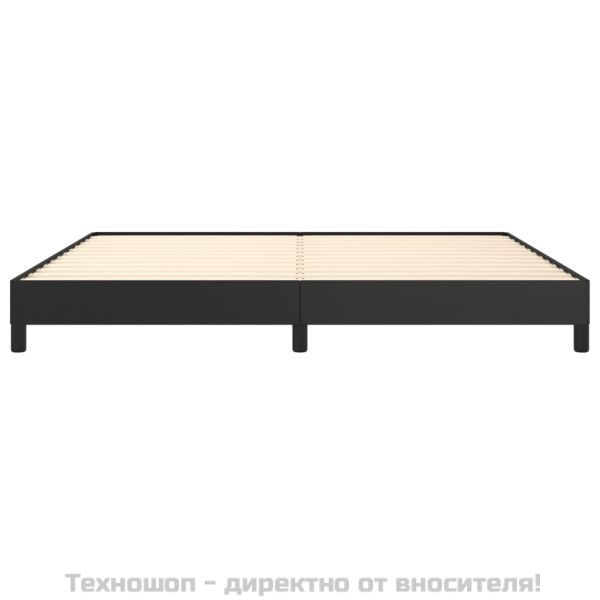 Pамка за легло черна 200x200 см изкуствена кожа